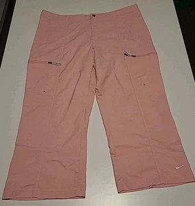 Nike Cargo Capris Women Pants Pink Size Lg - Picture 1 of 13