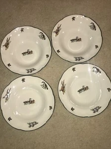 Set 4 Johnson Brothers England RIMMED CEREAL Bowls BROOKSHIRE Ducks 8-3/4" Wide - Picture 1 of 7