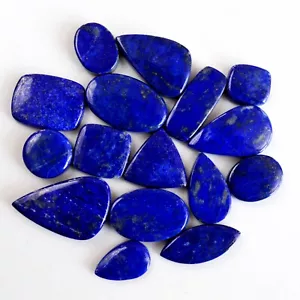Lotto pietre preziose cabochon lapislazzuli blu naturale 16 pezzi 268 ct 17x10-30x19 mm #14079 - Foto 1 di 8