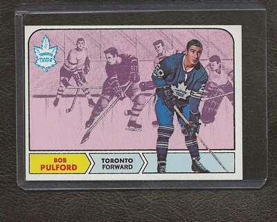 1968-69 Topps Hockey #129 Bob Pulford, Toronto Maple Leafs, HOF, NM! - Image 1 of 2