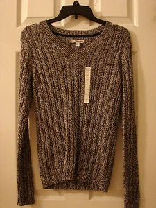 SUÉTER SUÉTER CROFT & BARROW CUELLO EN V NEGRO MARGA, TALLA XS - Imagen 1 de 3
