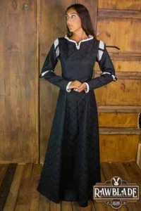 Merida-Inspired Medieval Dress Black for LARP, Renaissance Faires - Bild 1 von 4