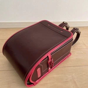 Cowhide Leather school Bag Red backpack Randoseru lightweight high quality - Picture 1 of 15