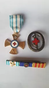 Bayerischer Orden zu 60 Jahren Rotes Kreuz - Arzt Pin Anstecker - Schnur mit Miniaturen - Bild 1 von 8