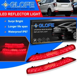 For 2009-2018 Subaru Forester Red Lens Rear Bumper Reflector Tail Brake Lights - Picture 1 of 8