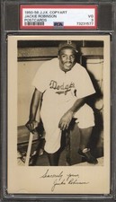 1950-56 J.J.K Copyart Jackie Robinson Postcard PSA 3