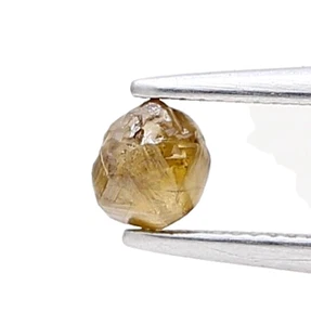 African Diamond 0.44tcw Natural Brownish Yellow Color Spherical Ball Raw Diamond - Picture 1 of 12