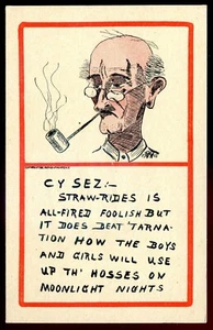 HUMOR POSTKARTE 1910 Künstler - CCW Alter Mann Pfeife raucht - Bild 1 von 2