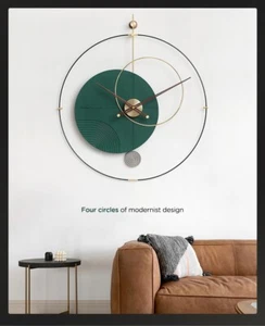 Large Wall Clock, Living Room, Kitchen, Dining Room Nordic Luxury, Home Art - Picture 1 of 18