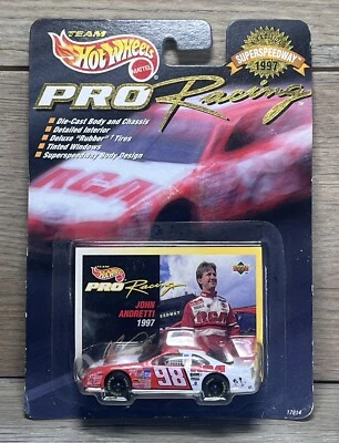De colección Hot Wheels John Andretti #98 Pro Racing Stock Car 1997 Ford 1:64 Diecast Foto 1 de 4