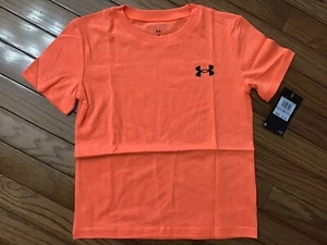 New Under Armour Youth Unisex Short-Sleeve T-Shirt Blaze Orange Logo (C17-10) - Picture 1 of 7