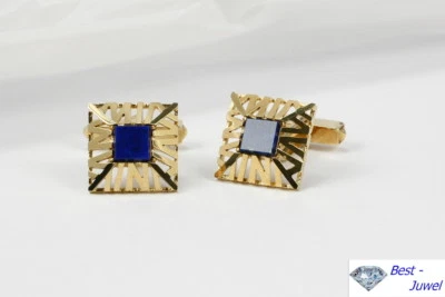 Manschettenknöpfe in 585 Gold 14 Karat  Lapislazuli - Bild 1 von 2