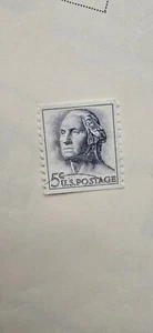 1963 “blue” 5 Cent George Washington Stamp Rare - Picture 1 of 6