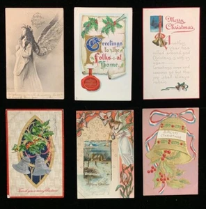 Vintage Postkarten - (6) Weihnachten um 1900 - Bild 1 von 8
