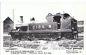 Postal ferroviaria de Londres - L.M.&S.R. Librea - Tren cobertizo Plaistow en 1924 - V1294 - Imagen 1 de 1