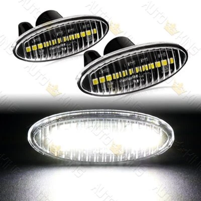FOR NISSAN CUBE LEAF JUKE CLEAR WHITE LED FENDER SIGNAL SIDE MARKER LIGHT LAMP - Image 1 of 4