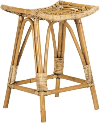 Home Collection Leda Brown Rattan 26-Inch Counter Stool - Image 1 of 4