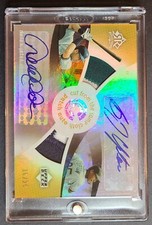 2005 Upper Deck Dual Reflections Auto Patch Derek Jeter B.J. Upton #16/25 Yankee