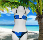 New Gideon Oberson By Gottex Blue String Bikini Swimsuit Bathing Suit Set Size 8