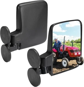 2PC Tractor Rear Side Mirrors Rated Magnetic Mirror LH& RH For Kubota John Deere - Picture 1 of 7
