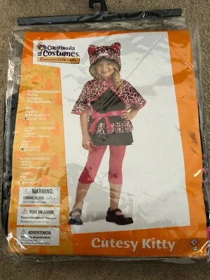 Disfraz de Halloween de leopardo rosa salvaje gatito gato animal niño pequeño niñas Foto 1 de 2