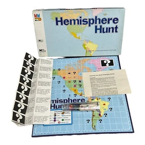 Hemisphere Hunt Geografia gioco da tavolo educativo 1985 materiale multimediale completo - Foto 1 di 6