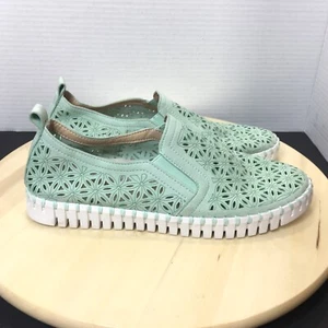 Ilse Jacobsen  Slip-On Sneaker Green Turquiose Women Size 41 (10.5-11) - Picture 1 of 9
