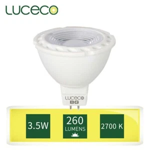 (5 Confezione) Luceco MR16 Lampadina 3,5 W/25 W. Lampadina LED 260 lm. Bianco caldo non oscurante - Foto 1 di 2