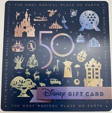 Walt Disney World 50th Anniversary Celebration Four Parks Gift Card Zero Balance