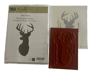 Stampin Up Stempelset Erinnerung Weihnachten Hirsch Rentier Silhouette Spruch NEU - Bild 1 von 1