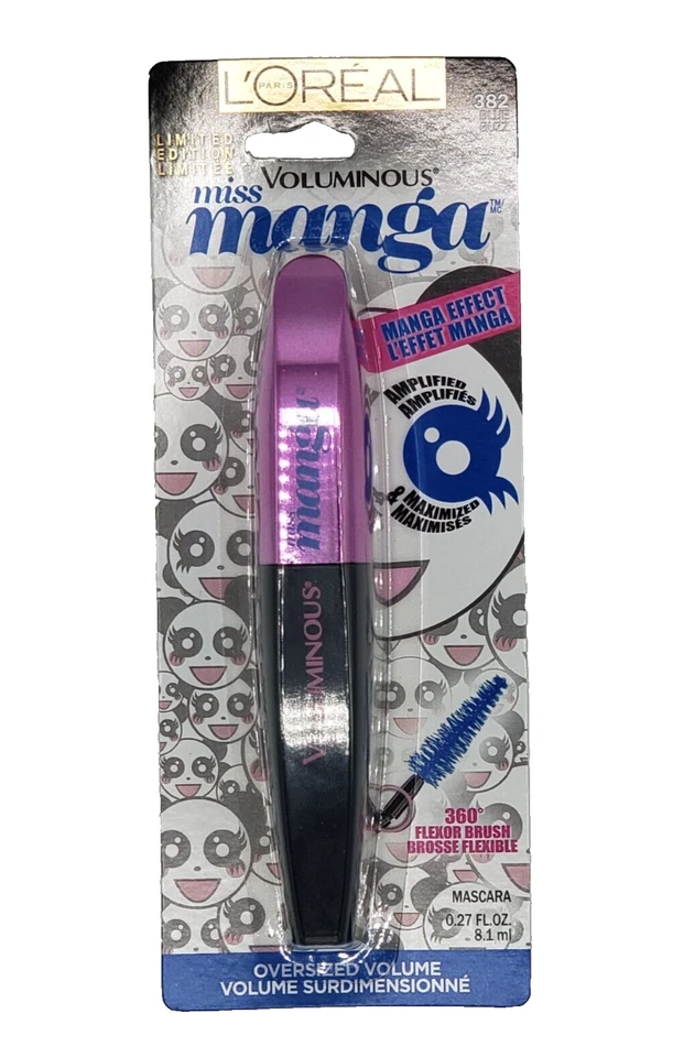 NEW L'OREAL Voluminous Miss Manga MASCARA 382 BLUE BUZZ - Image 1 of 1