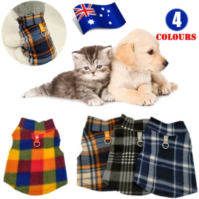 Pet Dog Warm Coat Fleece Jacket Jumper Sweater Winter Clothes Puppy Vest Outfi ♢ - Image 1 of 4
