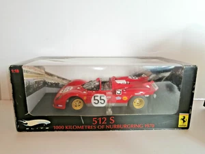 FERRARI 512 S 1000KM NURBURGRING 1970 HOTWHEELS ELITE SCALA 1/18 - Foto 1 di 5