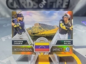2024 Bowman Chrome #II-4 Ethan Salas / Jackson Chourio International Impact - Foto 1 di 2