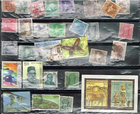 30Assorted Canceled Postage sTamps from India (12-772) Cover