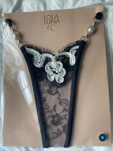 NEU Lola Luna französischer geschlossener G-String Tanga neu in Verpackung Perlenakzente - Bild 1 von 4