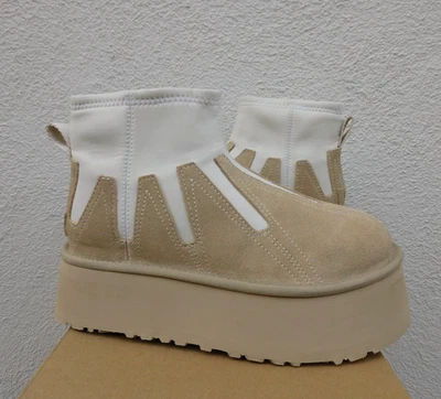 UGG CLASSIC MINI DIPPER SUNWAVE 2" SUEDE PLATFORM BOOTS, WOMEN US 5/ EUR 36 ~NEW - Image 1 of 4