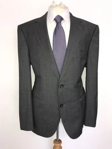 HUGO BOSS -Mens Tailored Fit GREY Weave WOOL SUIT - 46 Reg - W40 L31 - LOVELY - Picture 1 of 13