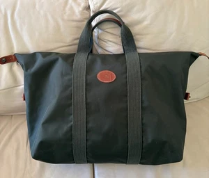 Vintage Longchamp Hunter Green Expandable Weekend Duffle Bag - Picture 1 of 9