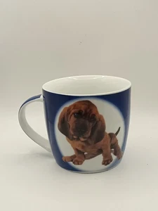 Mulberry Blood Hound Welpe Hund Kaffeetasse Becher blau 11 Unzen - Bild 1 von 3
