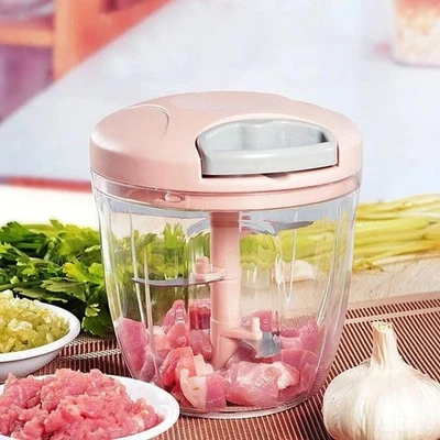 500/900ML Manual Meat Mincer Garlic Chopper Rotate Garlic Press Crusher - Image 1 of 4