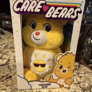 Care Bears Funshine Bear 11" Plush Sunglasses Embroider Stuffed Toy 2021 NIB - Picture 1 of 9