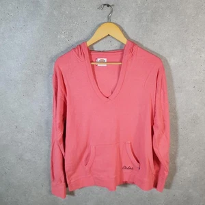 Vintage Dickies Workwear Embroidered Hoodie Womens Small Pink Y2K Pullover - Picture 1 of 8