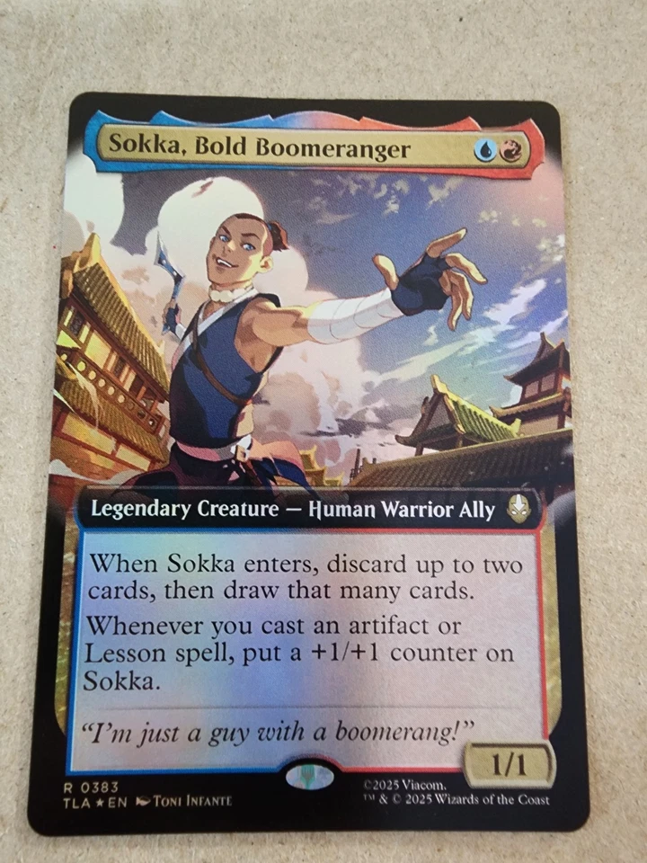 Sokka, Bold Boomeranger - #383 Foil (Extended Art) Avatar: Last Airbender - Mtg - Image 1 of 1