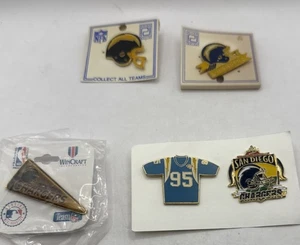 *5* Vintage NFL 1994 San Diego Chargers Full-Color Enameled Lapel Pin Collection - Picture 1 of 10