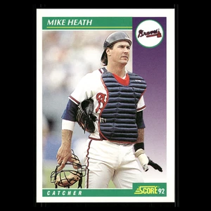 Tarjeta de béisbol Mike Heath #344 1992 Score Atlanta Braves MLB - Imagen 1 de 3
