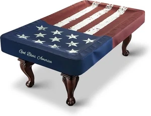 Pool Table Cover, 92" x 52" (7FT/Old Glory BC.), Eco Odorless Printing - Picture 1 of 7