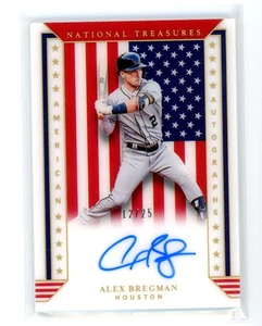 2020 Tesori Nazionali ALEX BREGMAN USA Autografi Americani Auto /25 Holo Oro - Foto 1 di 2
