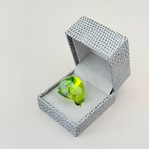 Anillo Cabujón Cristal Lalique Joyería Moda Accesorios Elegante Verde E752 - Imagen 1 de 2