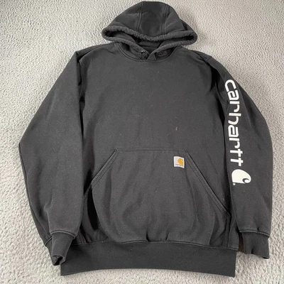 Sudadera con Capucha Carhartt Para Hombre S Negra Blanca Calce Suelto Peso Medio Manga Larga Estampado K288 * Foto 1 de 4